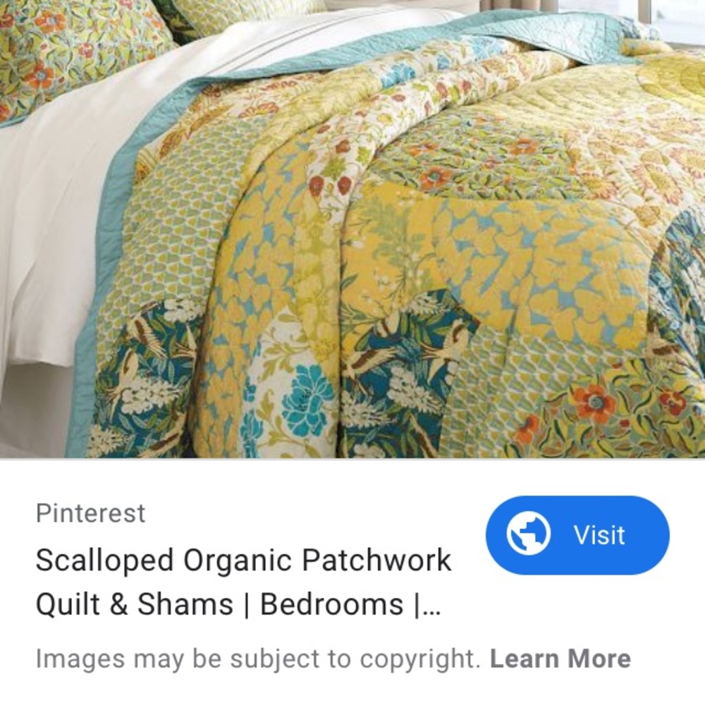 COPY - Pottery Barn Scalloped Organic Patchwork Bedding